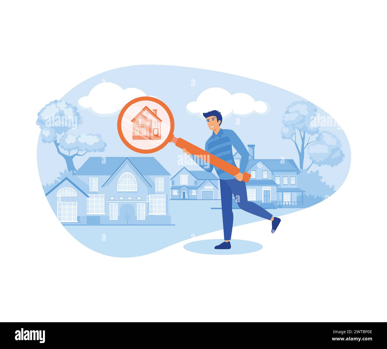 Business concept. Investing, real estate, investment opportunity concept. Elements are layered separately in file. flat vector modern illustration Stock Vector