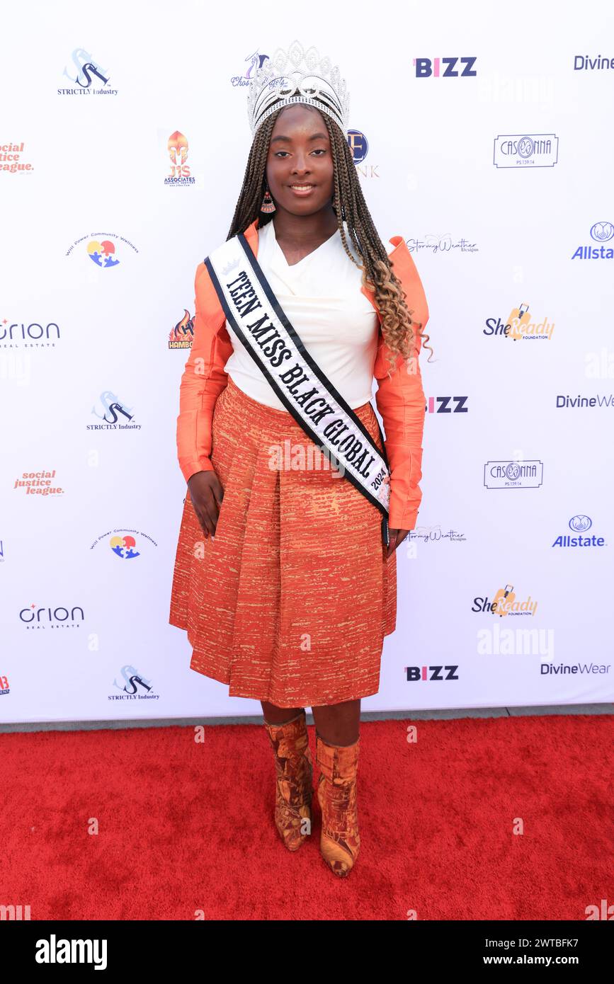 Los Angeles, California, USA. 9th March, 2024. attending the Prom Expo Unlimited Honors Tiffany Haddish’s She Ready Foundation at the Earvin 'Magic' Johnson Park & Community Event Center in Los Angeles, California.  Credit: Sheri Determan Stock Photo