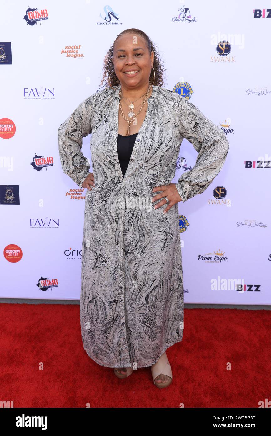 Los Angeles, California, USA. 9th March, 2024. Octavia Clayton, co-founder of Prom Expo Unlimited, attending the Prom Expo Unlimited Honors Tiffany Haddish’s She Ready Foundation at the Earvin 'Magic' Johnson Park & Community Event Center in Los Angeles, California.  Credit: Sheri Determan Stock Photo