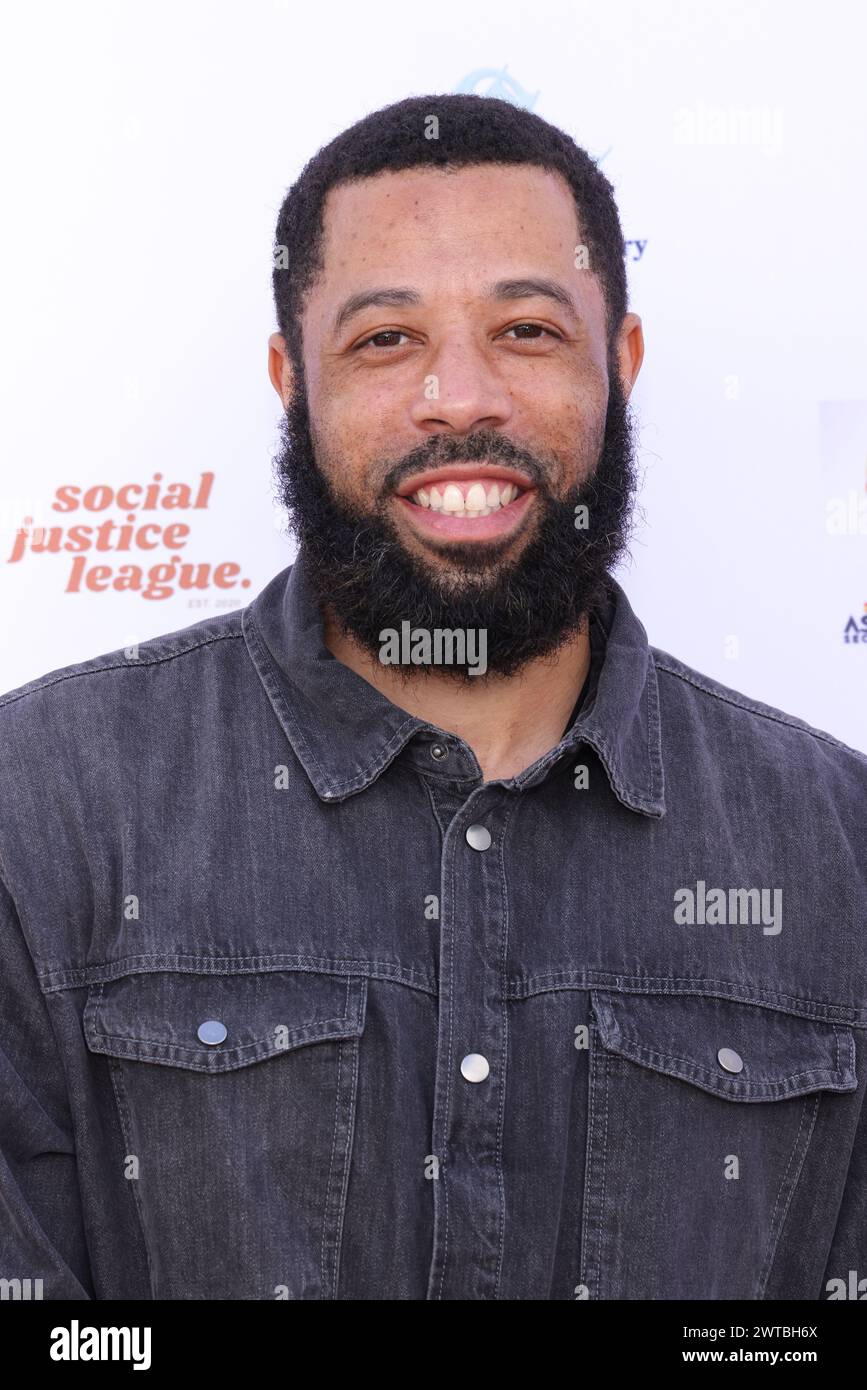 Los Angeles, California, USA. 9th March, 2024. Comedian Jeremiah White attending the Prom Expo Unlimited Honors Tiffany Haddish’s She Ready Foundation at the Earvin 'Magic' Johnson Park & Community Event Center in Los Angeles, California.  Credit: Sheri Determan Stock Photo