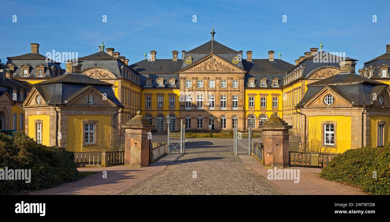 Arolsen Residential Palace with the guardhouses of the court, baroque palace, Bad Arolsen, Hesse, Germany Stock Photo
