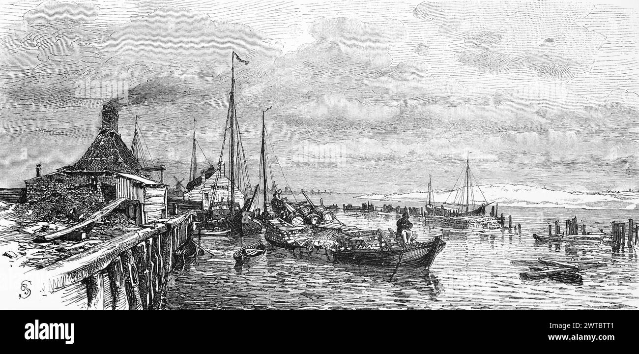 Harbour scene of Klaip?da or Memel, Baltic Sea, Lithuania, harbour ...