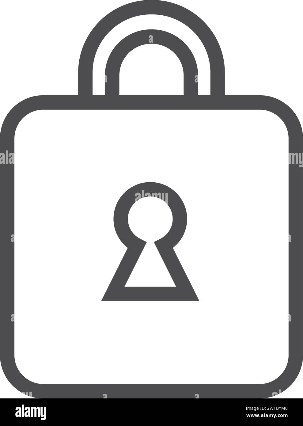 Lock icon. Padlock with keyhole. Safety symbol Stock Vector