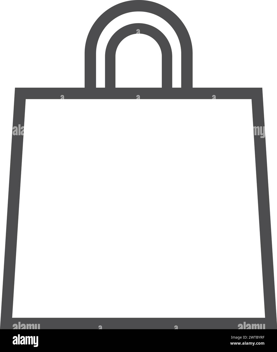 Shopping bag line icon. Store purchase symbol Stock Vector