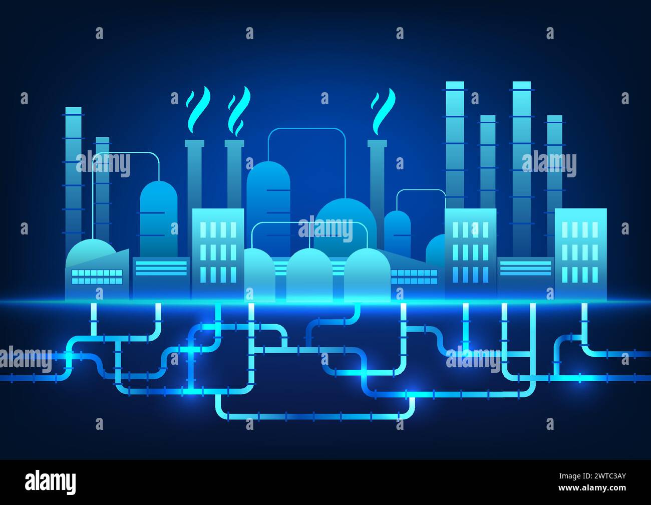 Technology of industrial production plants that are connected to gas