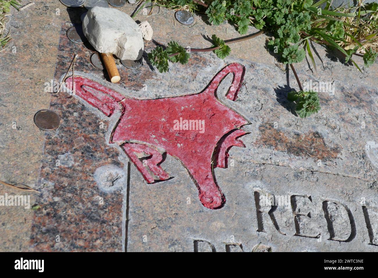 Las Vegas, Nevada, USA 8th March 2024 Actor Redd Foxx Grave in Devotion Section at Palm Memorial Park on March 8, 2024 in Las Vegas, Nevada, USA. Photo by Barry King/Alamy Stock Photo Stock Photo