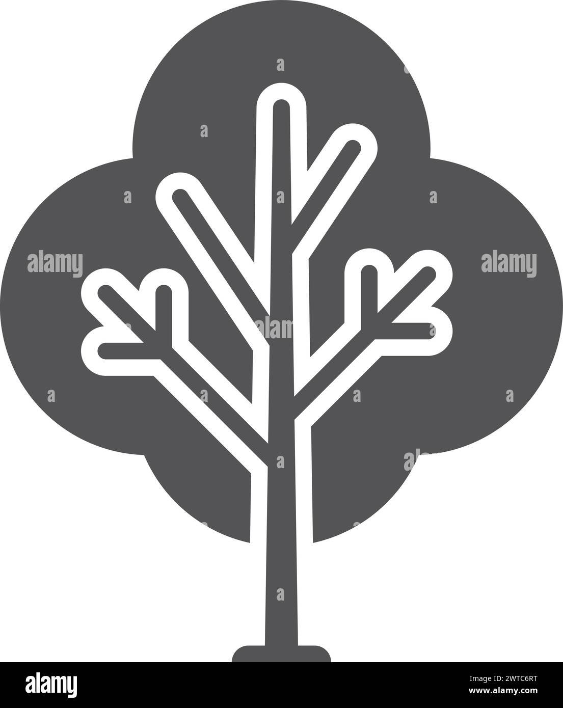 Tree black icon. Nature plant. Park symbol Stock Vector