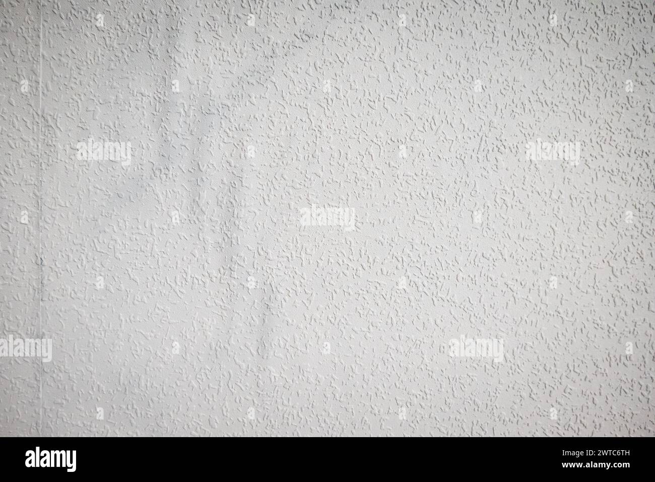 grey painted woodchip wallpaper texture pattern backgroung. Stock Photo