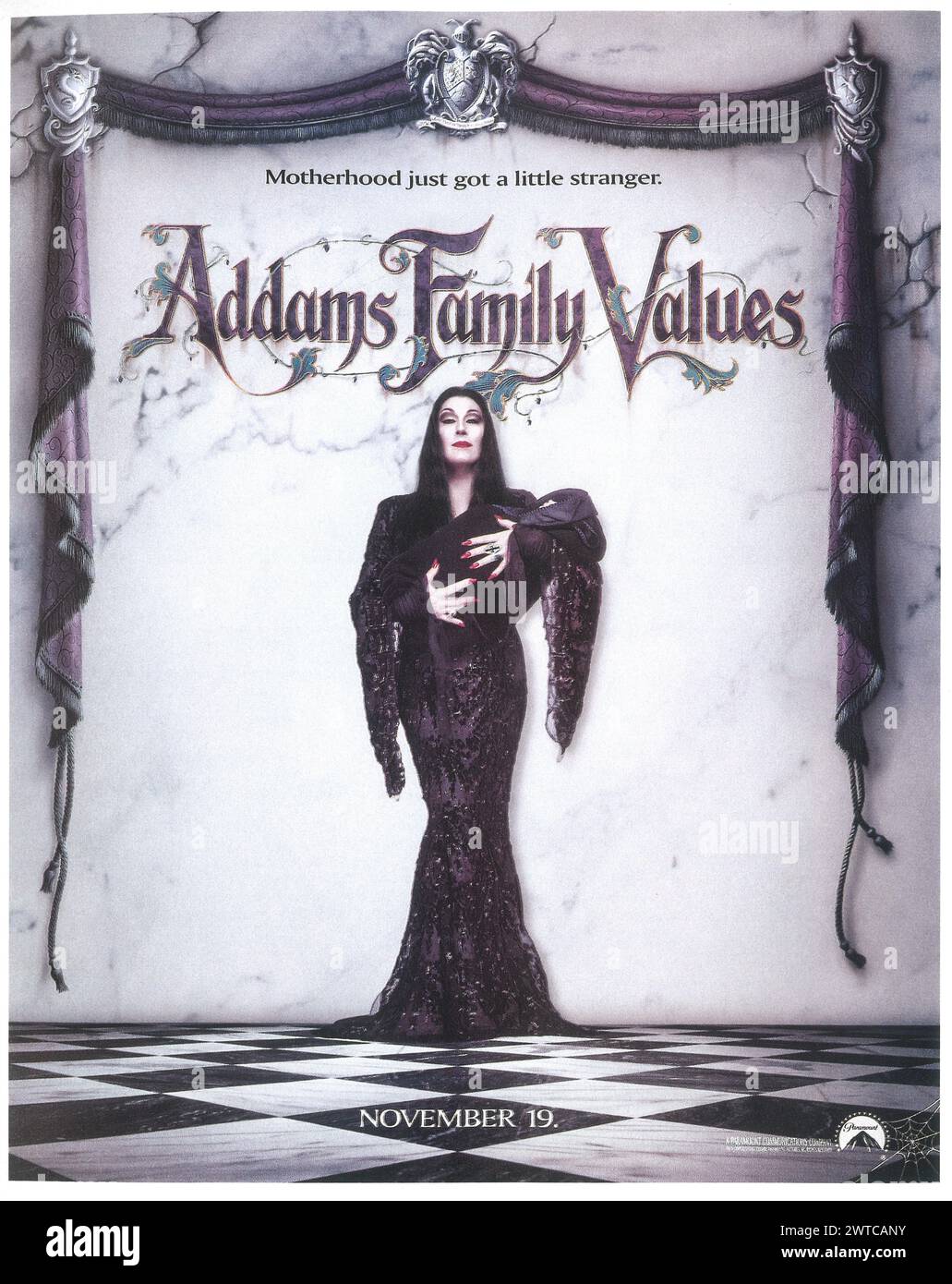 1993 Addams Family Values Movie Poster, Director: Barry Sonnenfeld Stock Photo