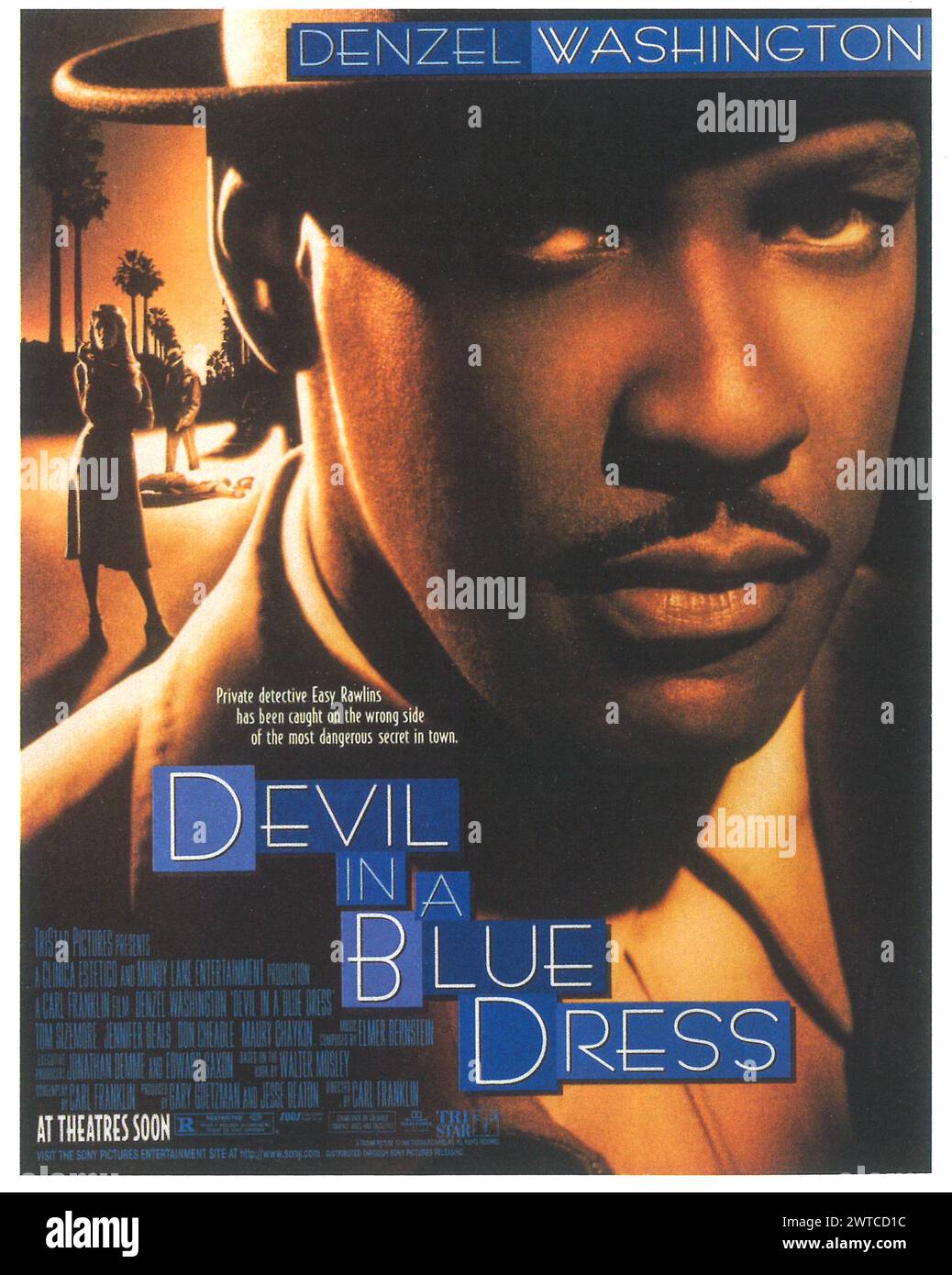 1995 Devil in a Blue Dress film poster, Directed byCarl Franklin Stock Photo