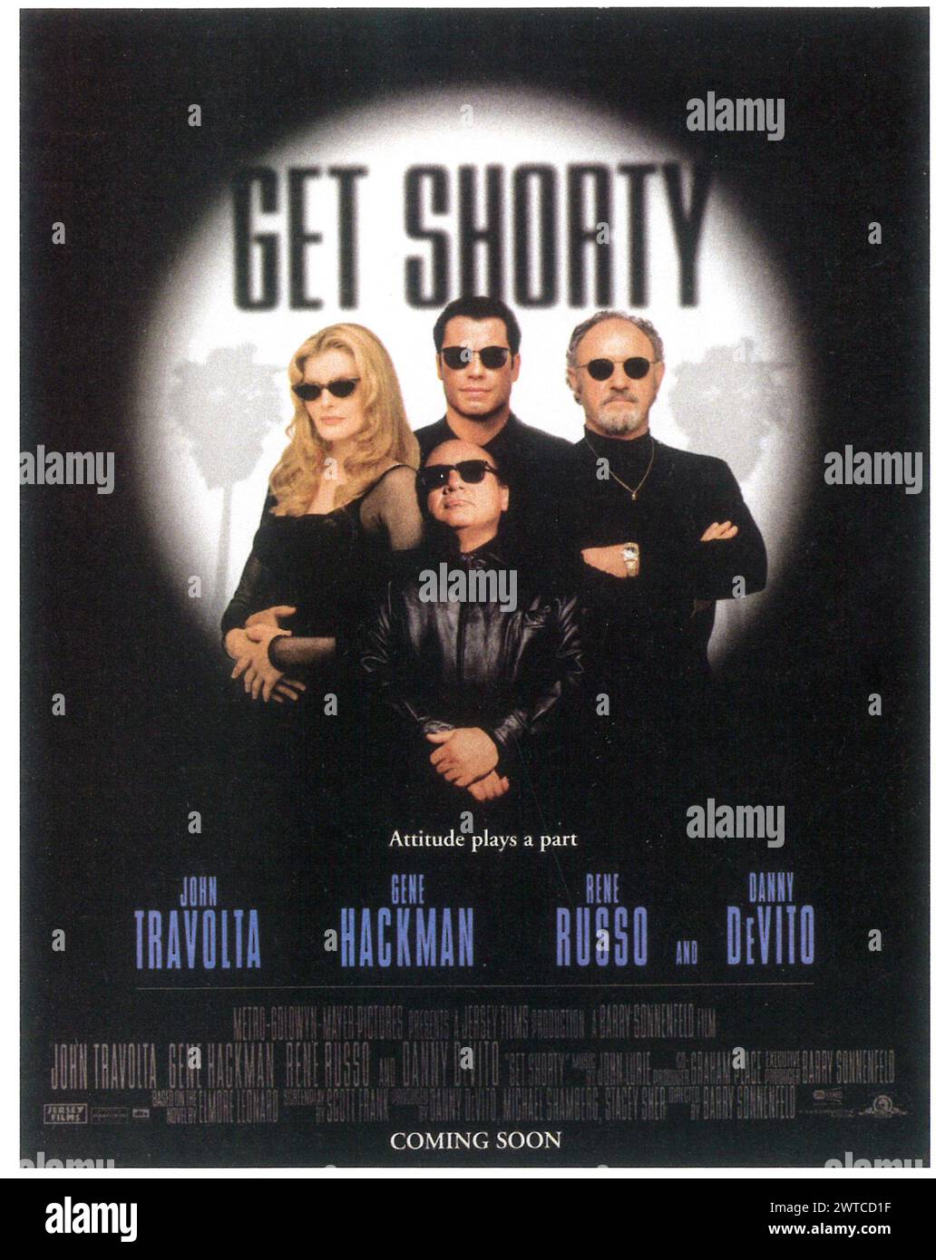 1995 Get Shorty film poster - gangster comedy film directed by Barry Sonnenfeld Stock Photo