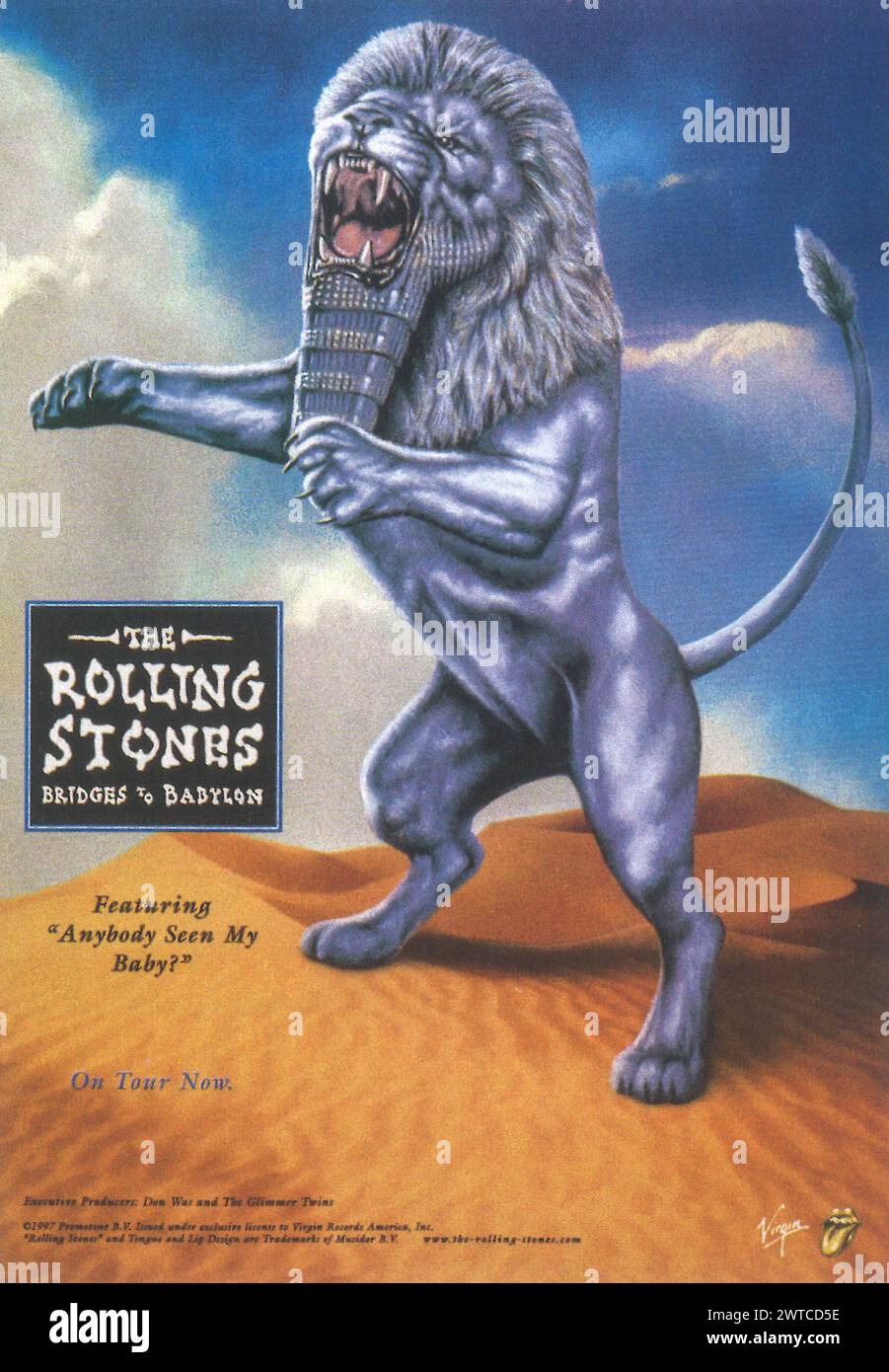 1997 The Rolling Stones – Bridges To Babylon album release poster ad cover Stock Photo