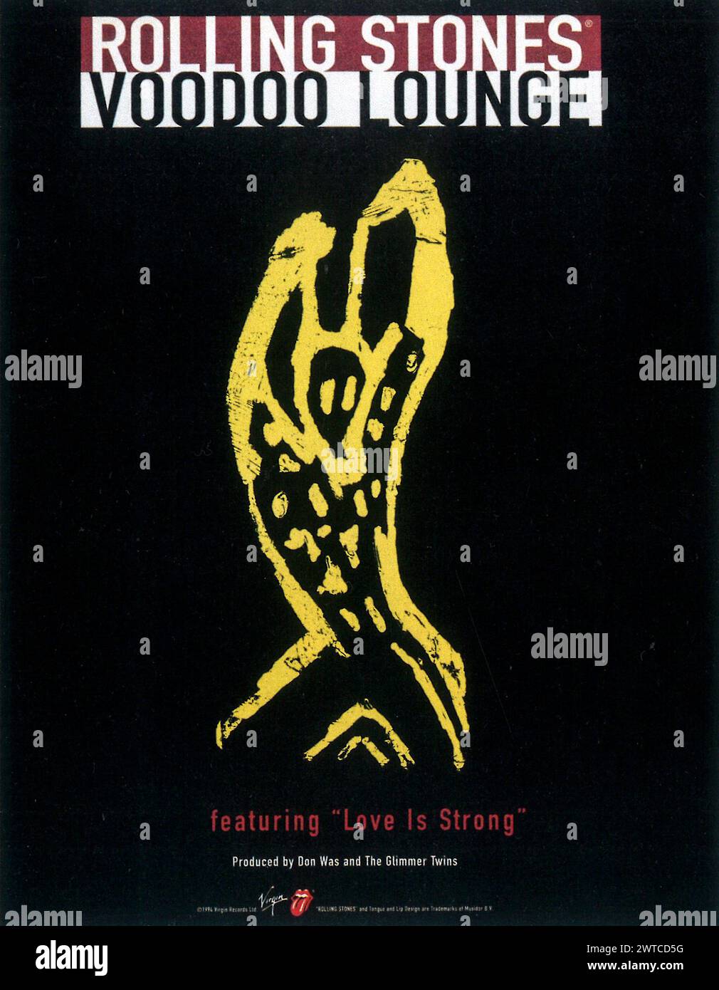 1994 Rolling Stones Voodoo Lounge album poster ad Stock Photo