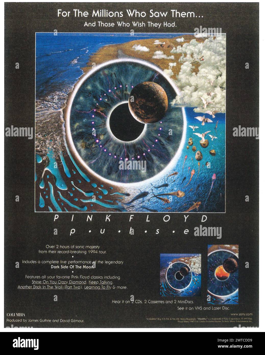 1995 Pink Floyd Pulse Poster Album Cover Stock Photo Alamy