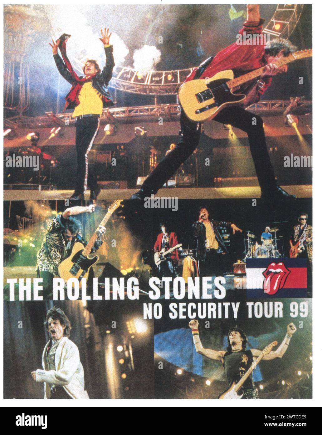 The Rolling Stones No Security Tour 1999 poster ad Stock