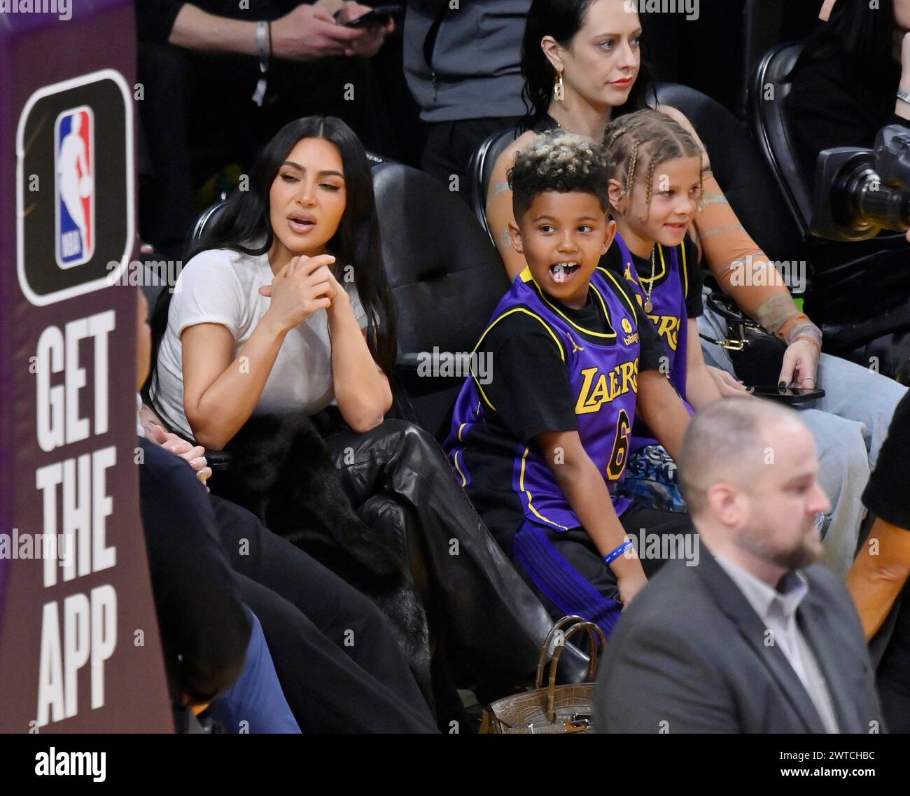 Los Angeles, United States. 16th Mar, 2024. Kim Kardashian and son ...