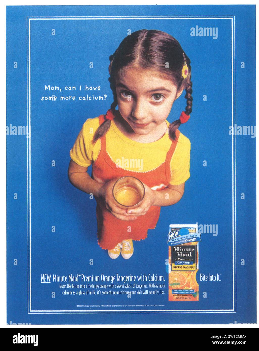 1998 Minute Maid Tangerine Calcium drink ad Stock Photo Alamy