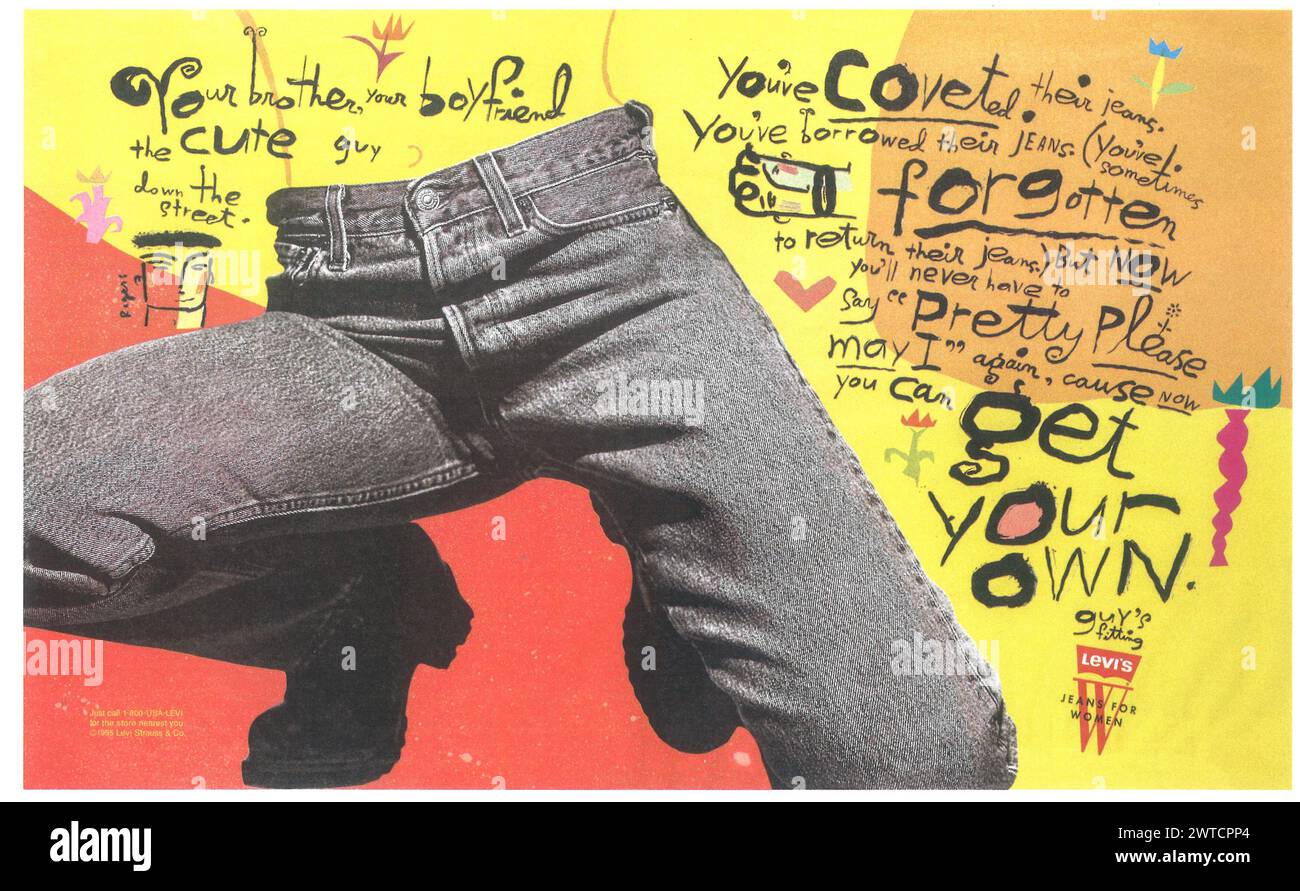 1995 LEVI S JEANS AD Fall 1995 jeans for women Stock Photo Alamy