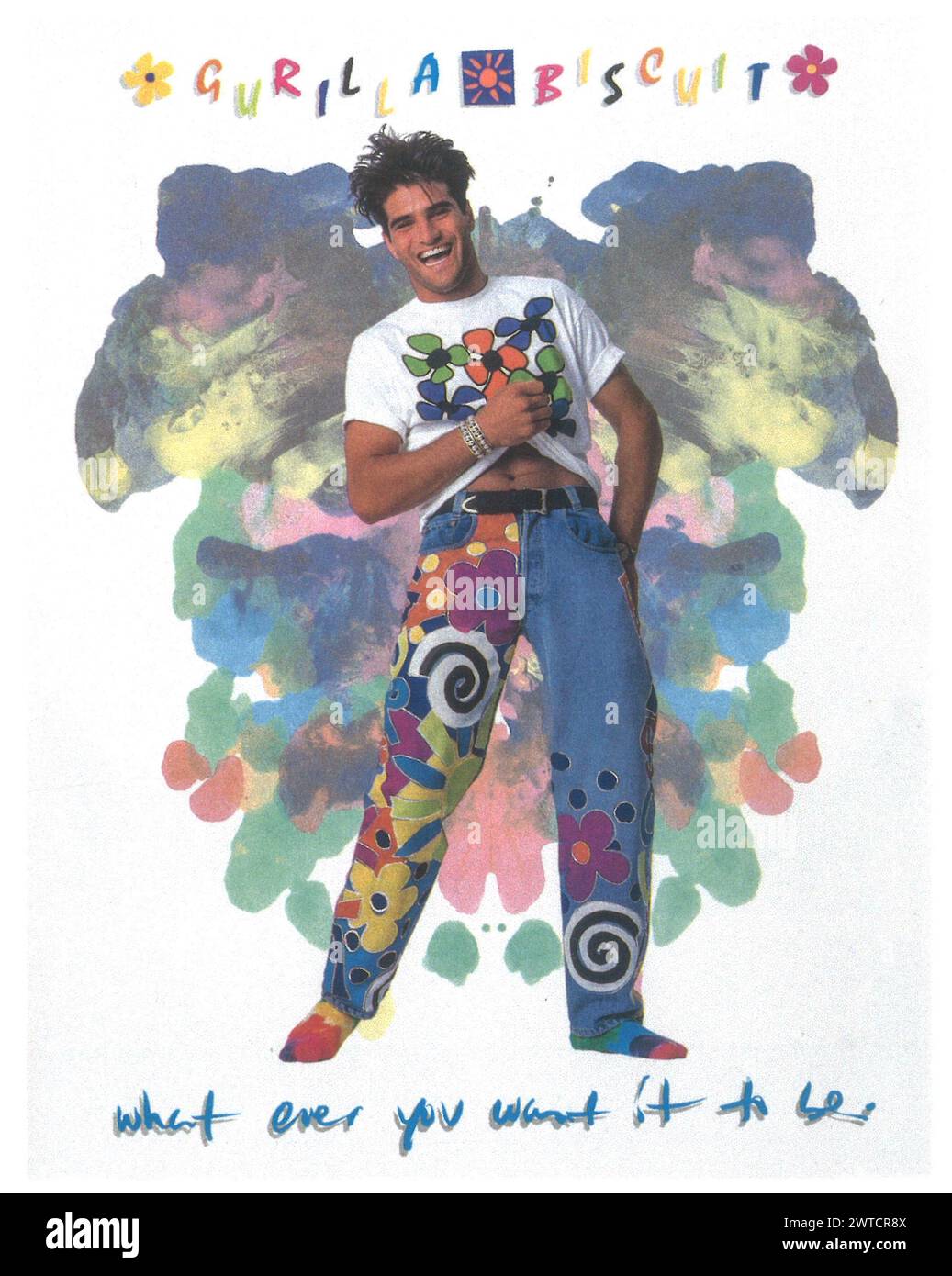 1991 Gurilla Biscuit clothing ad Stock Photo