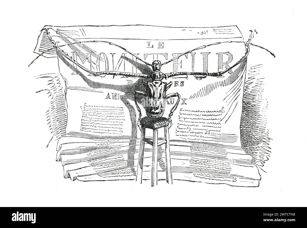 Anthropomorphic animals. humanized insects. insects reading a newspaper ...