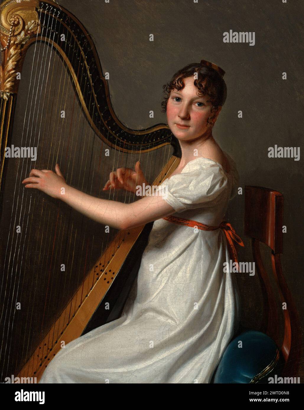 Young Harpist, c. 1804–1806 Louis-Léopold Boilly Stock Photo