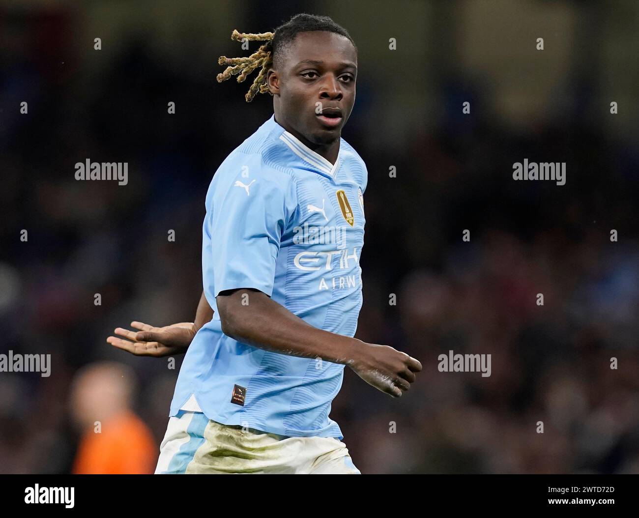 Manchester, UK. 16th Mar, 2024. Jeremy Doku of Manchester City during The FA Cup match at the Etihad Stadium, Manchester. Picture credit should read: Andrew Yates/Sportimage Credit: Sportimage Ltd/Alamy Live News Stock Photo
