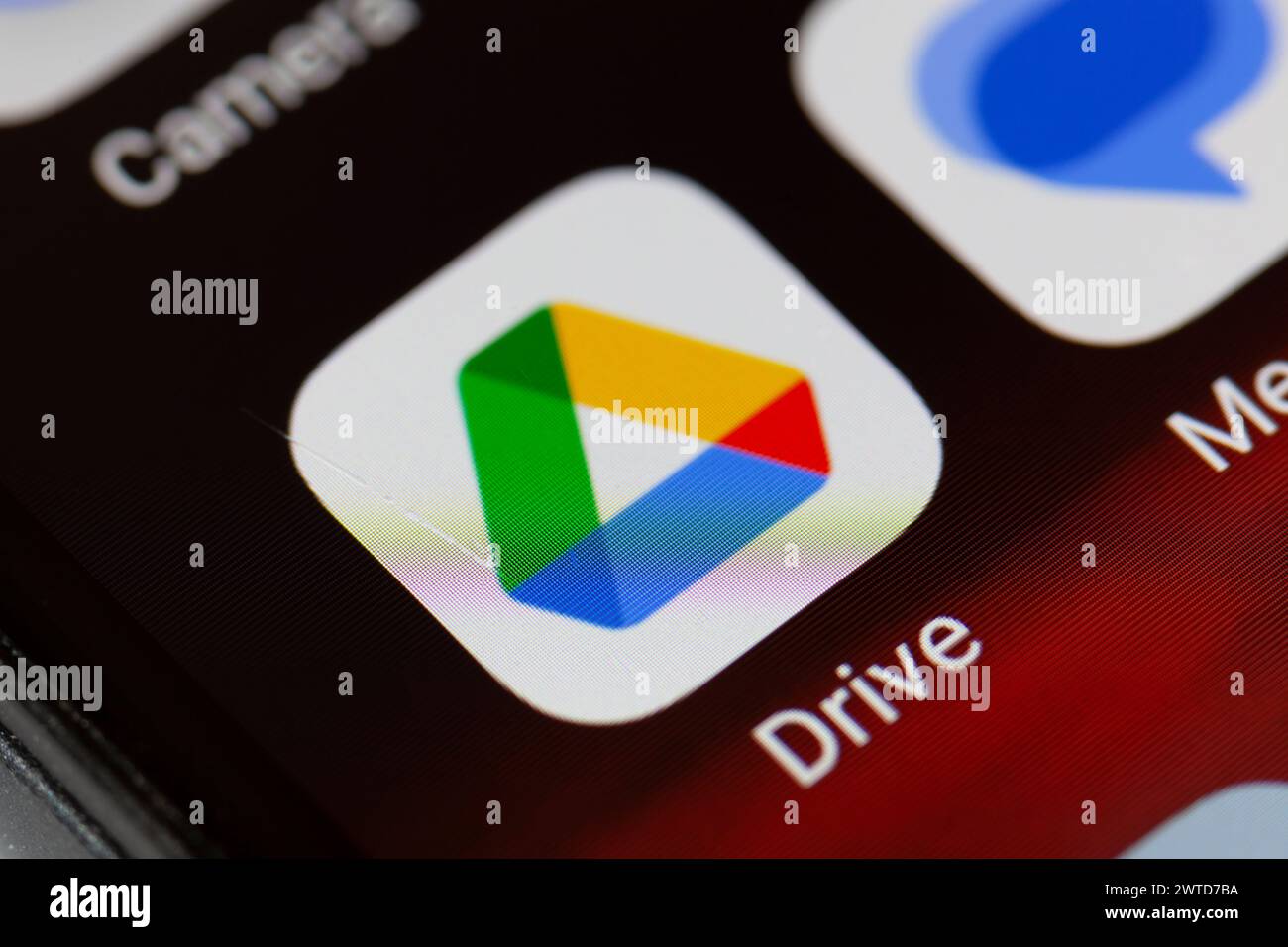 Google Drive app icon on mobile phone Stock Photo