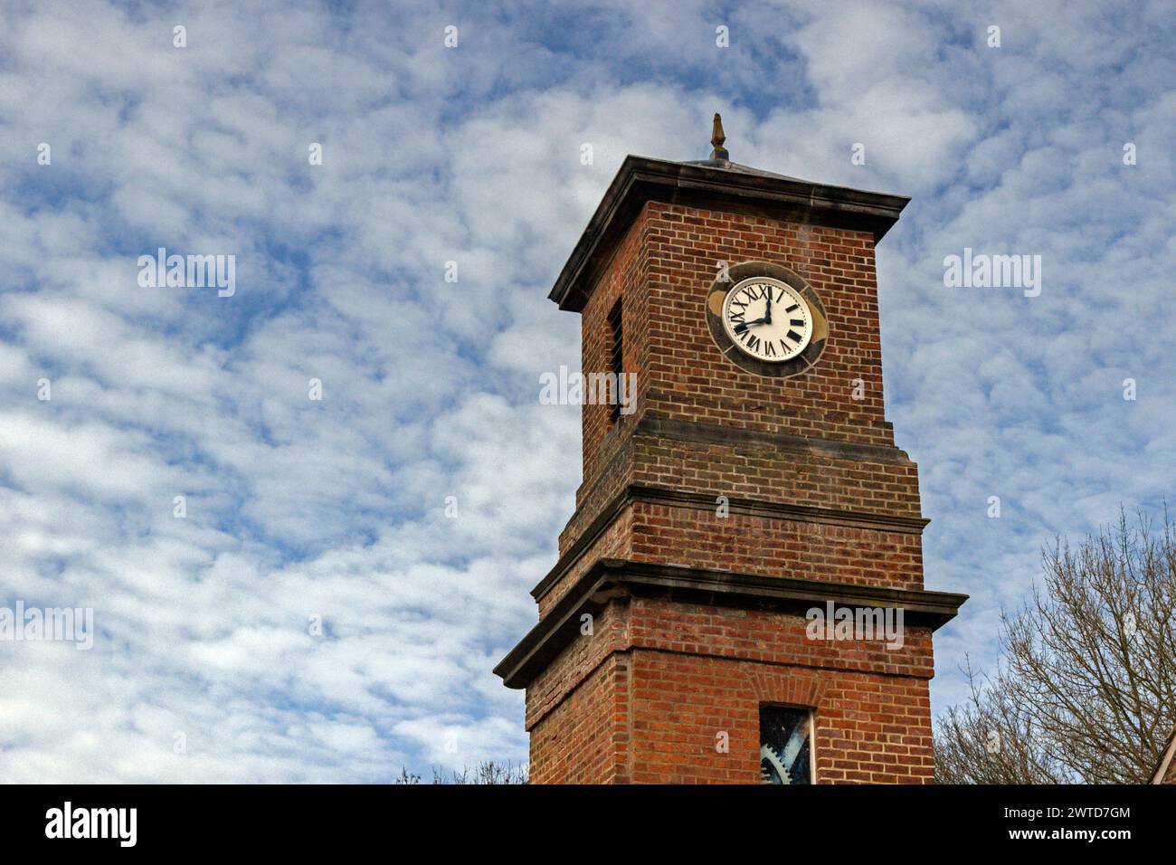 Clock tower at Worden Hall, Leyland Stock Photo Alamy
