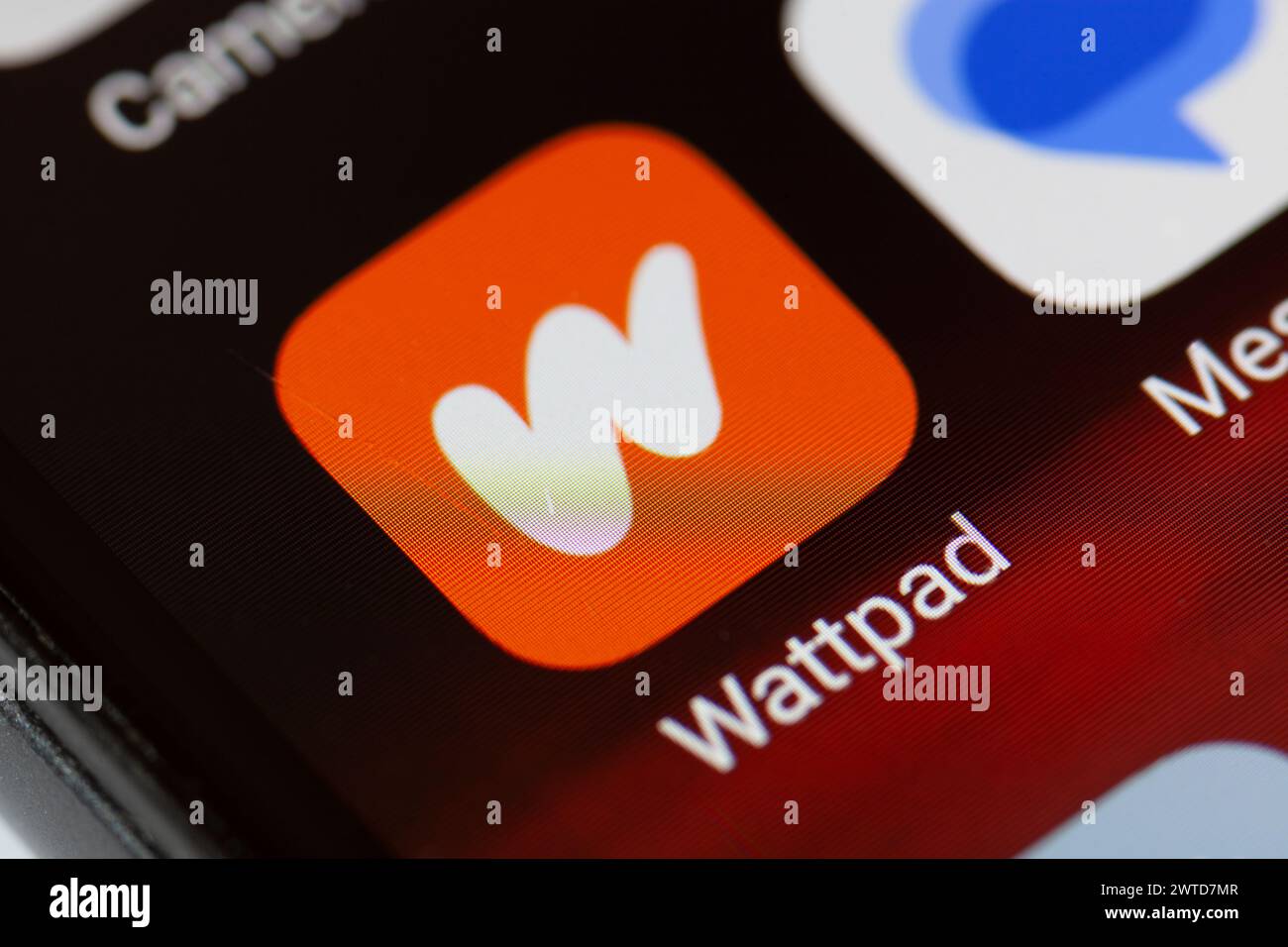 Wattpad app icon on mobile phone Stock Photo