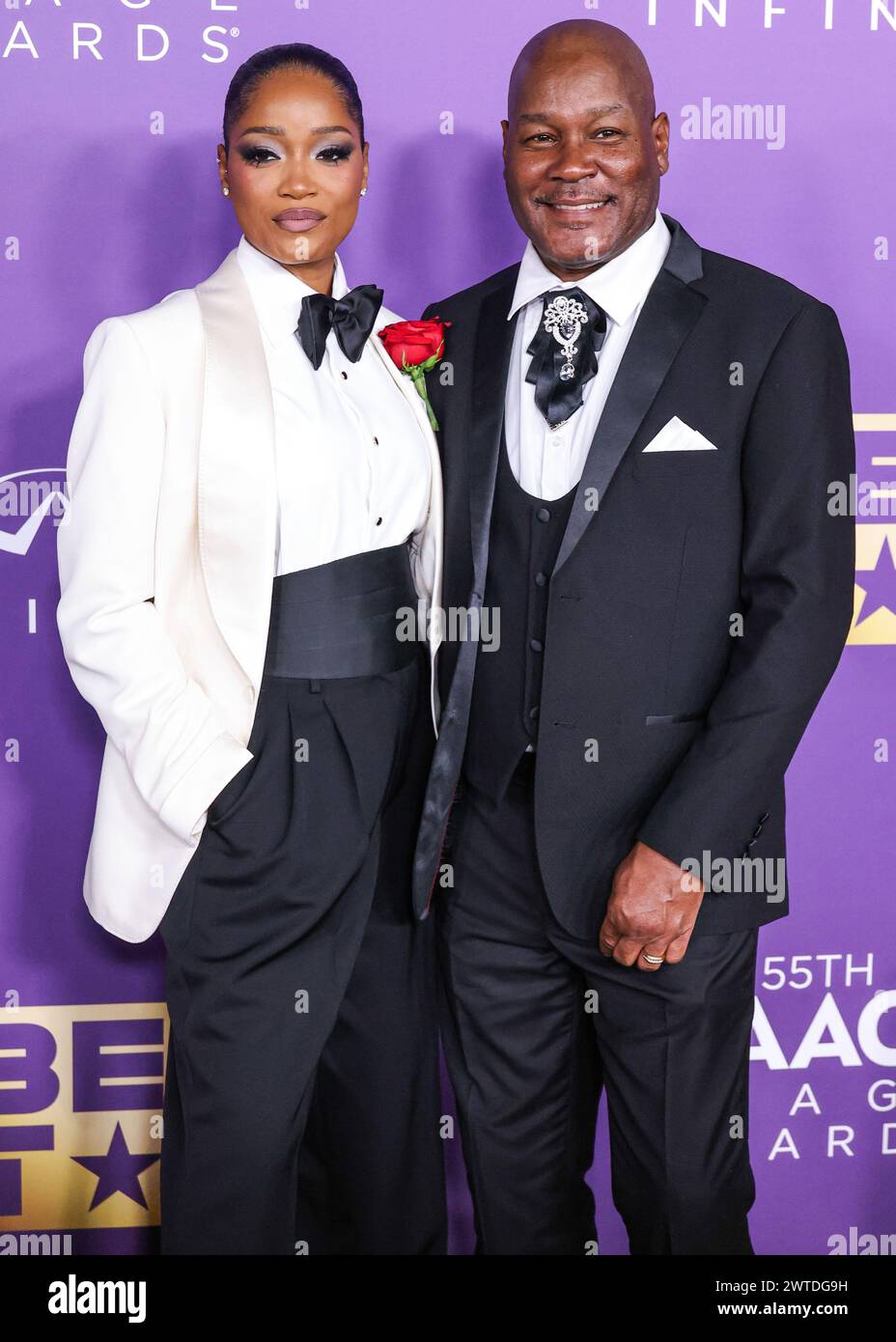 LOS ANGELES, CALIFORNIA, USA MARCH 16 Keke Palmer and father Larry