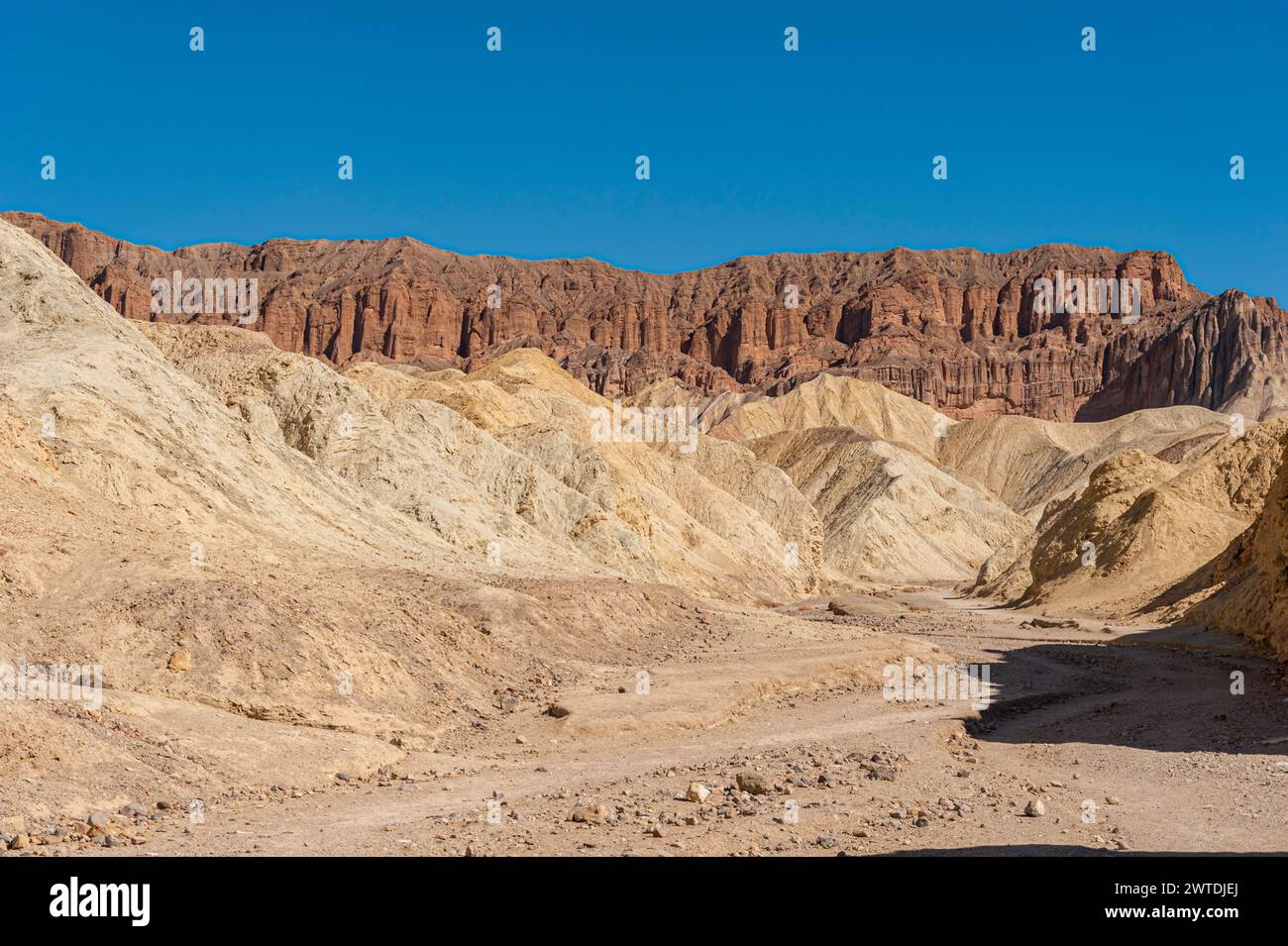 Death Valley Arroyo or dry river bed, USA Stock Photo
