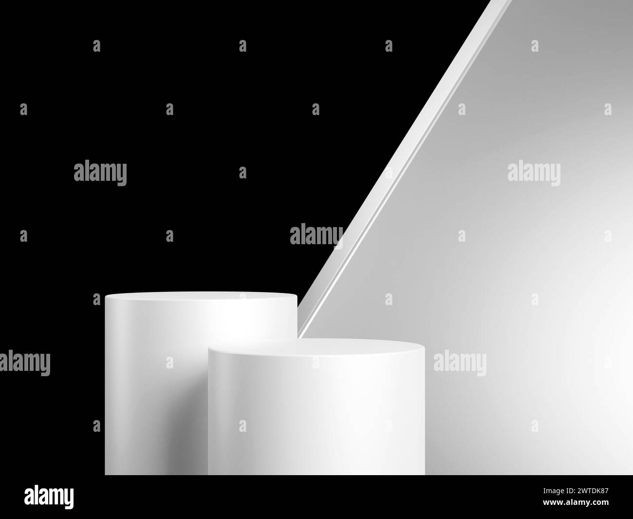 Minimal background white podium and black background for product ...