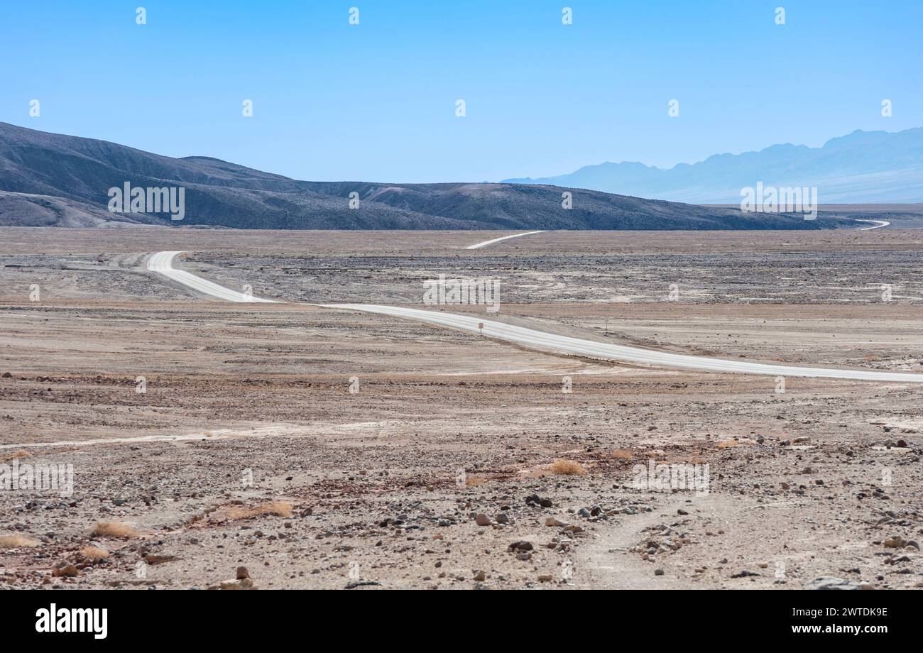 Road through Death Valley, California USA Stock Photo