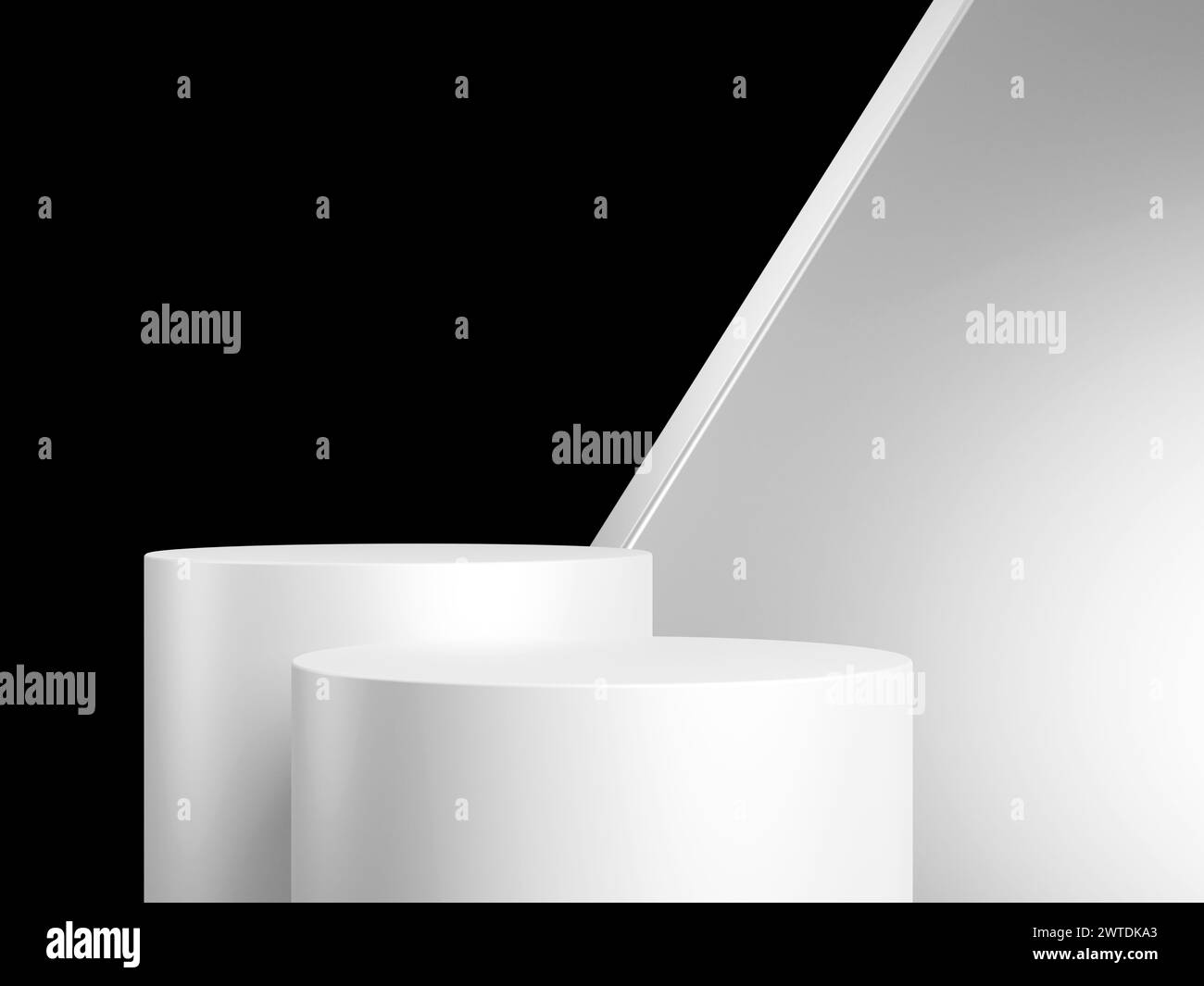 Minimal background white podium and black background for product ...