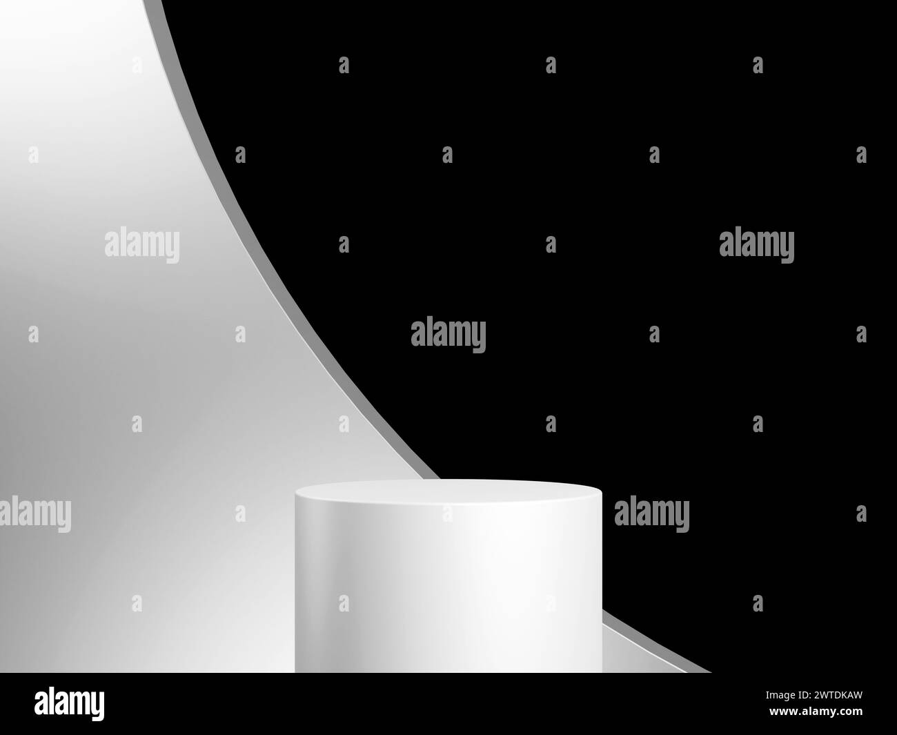 Minimal background white podium and black background for product ...
