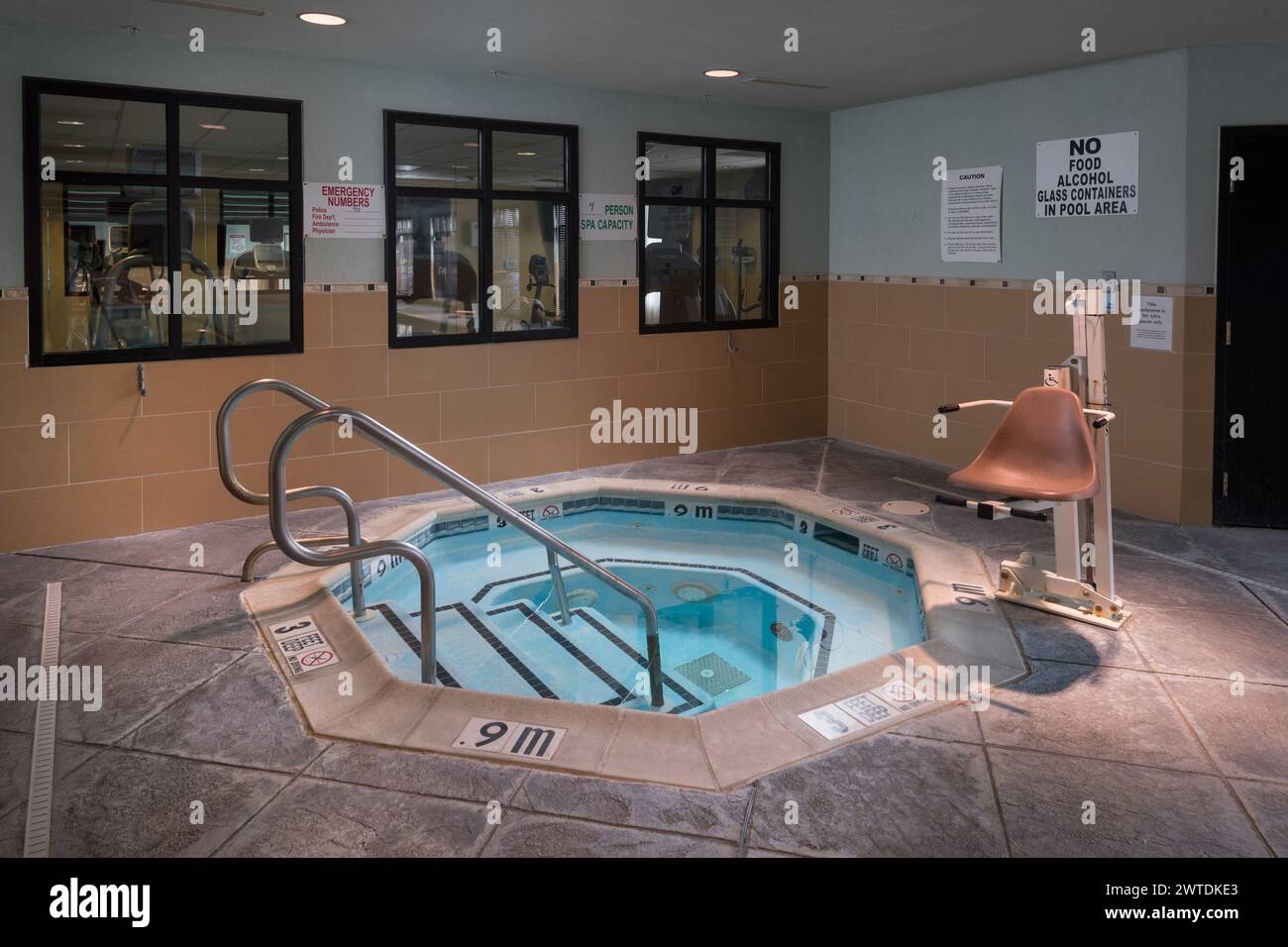 Hotel hot tub, Pennsylvania USA Stock Photo