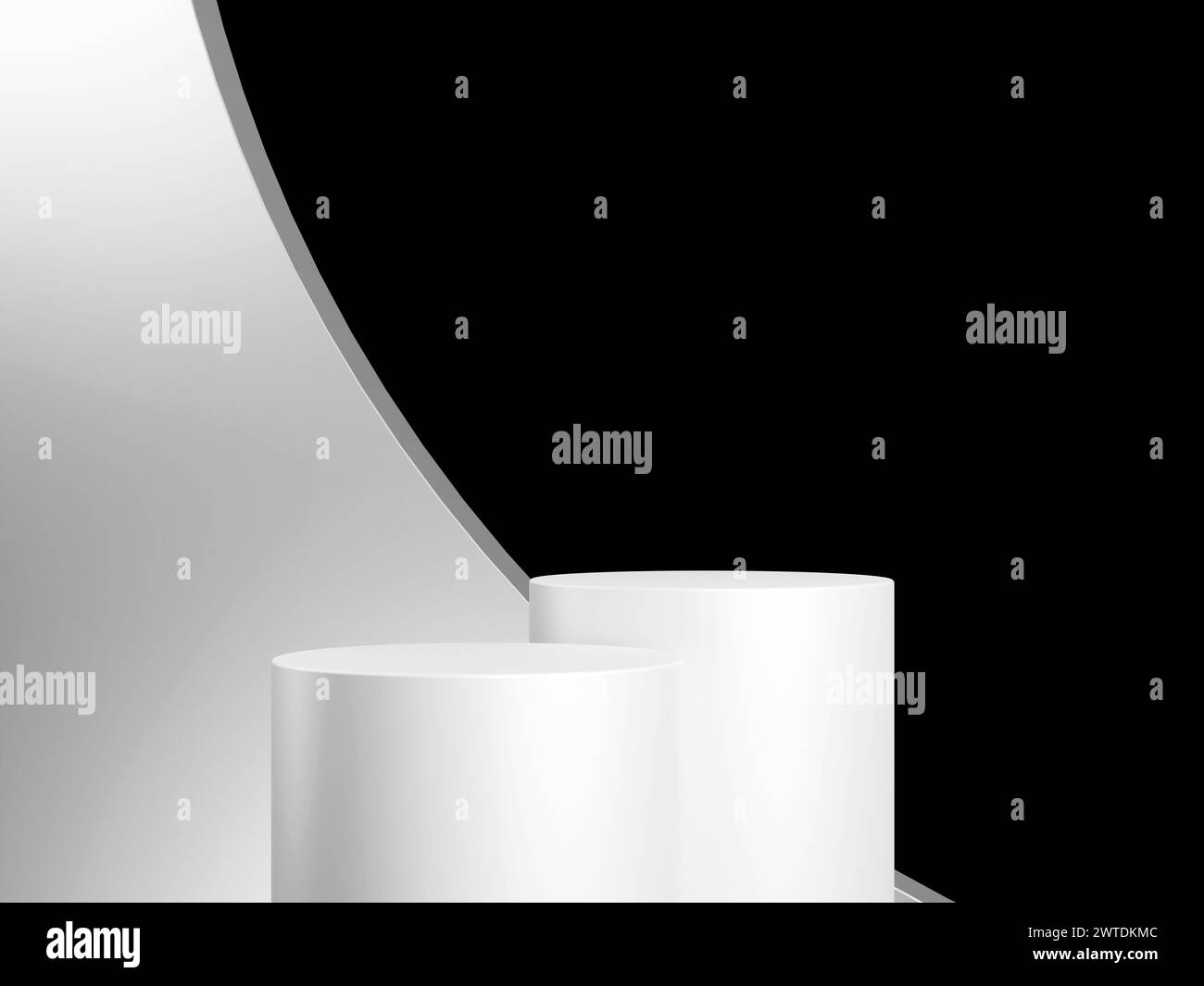 Minimal background white podium and black background for product ...