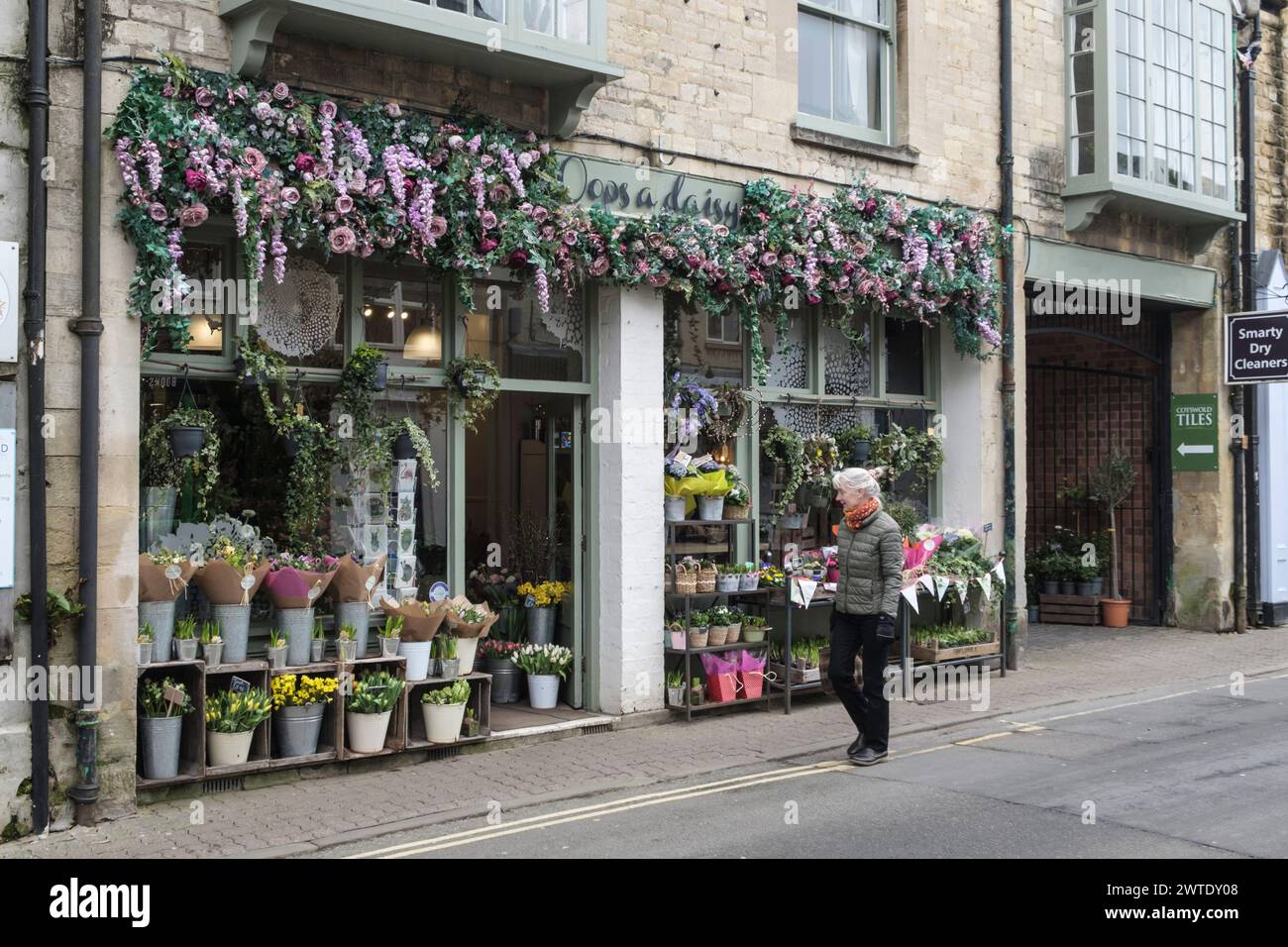Around Cirencester a small Gloucestershire town. Oops a daisy flower shop Stock Photo