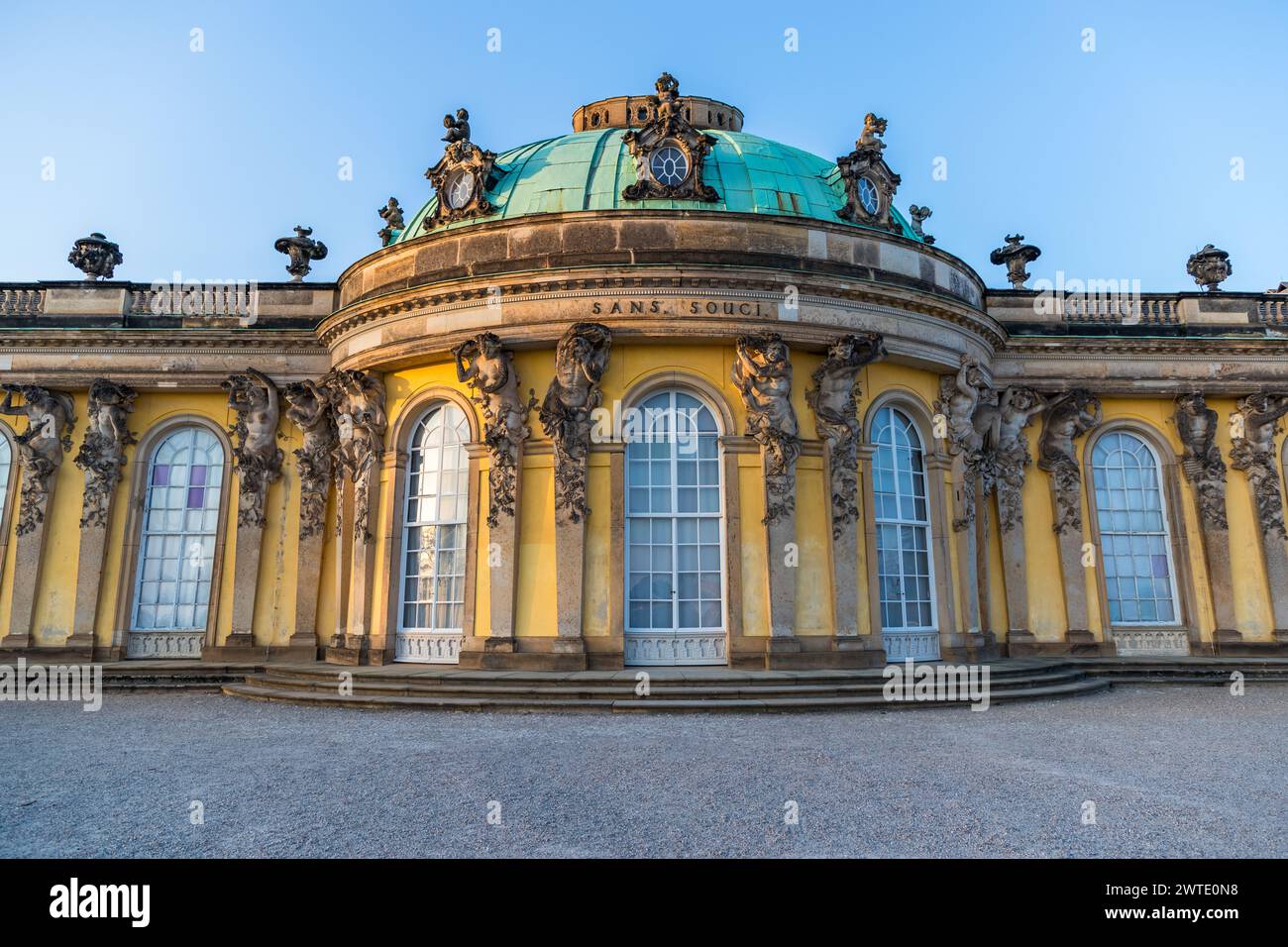 Sanssouci Palace, Potsdam, Brandenburg, Brandenburg, Germany Stock Photo