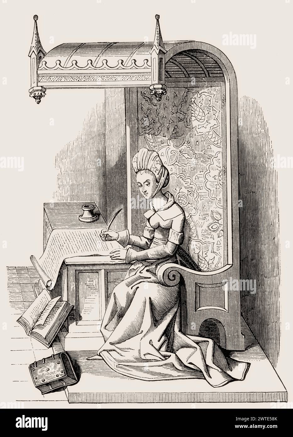 Christine de Pizan, 1364 – c. 1430, Italian-born French poet Stock Photo