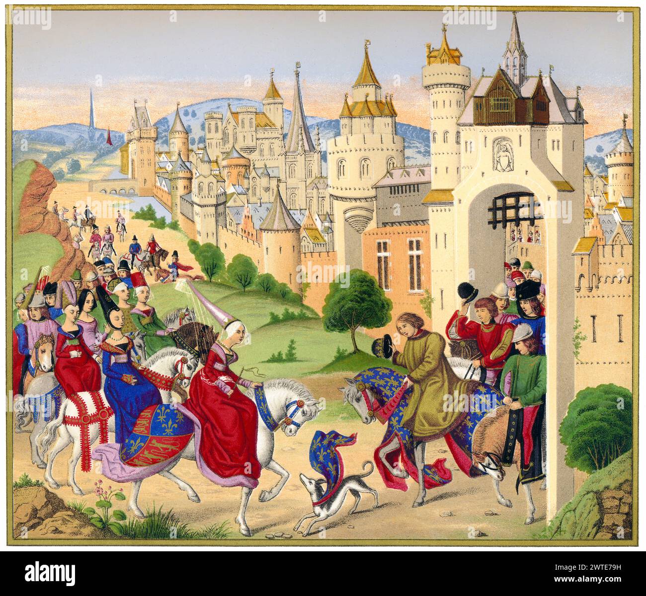 Queen Isabeau of Bavaria, entry into Paris, 1389 Stock Photo