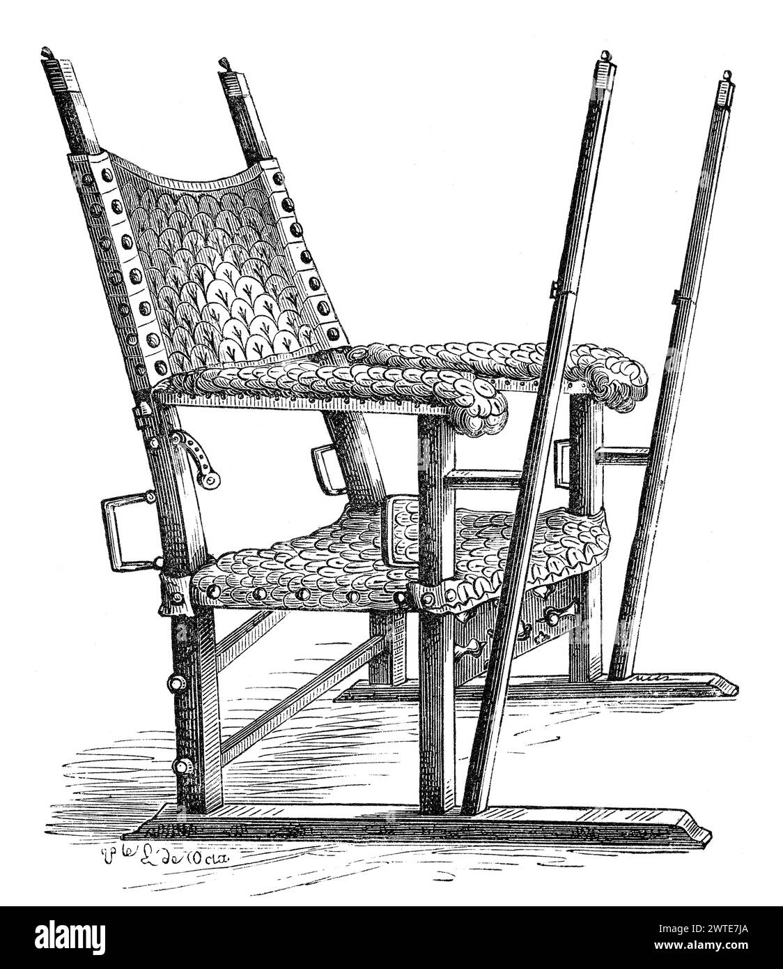 Sedan chair of Charles V, 16th century Stock Photo