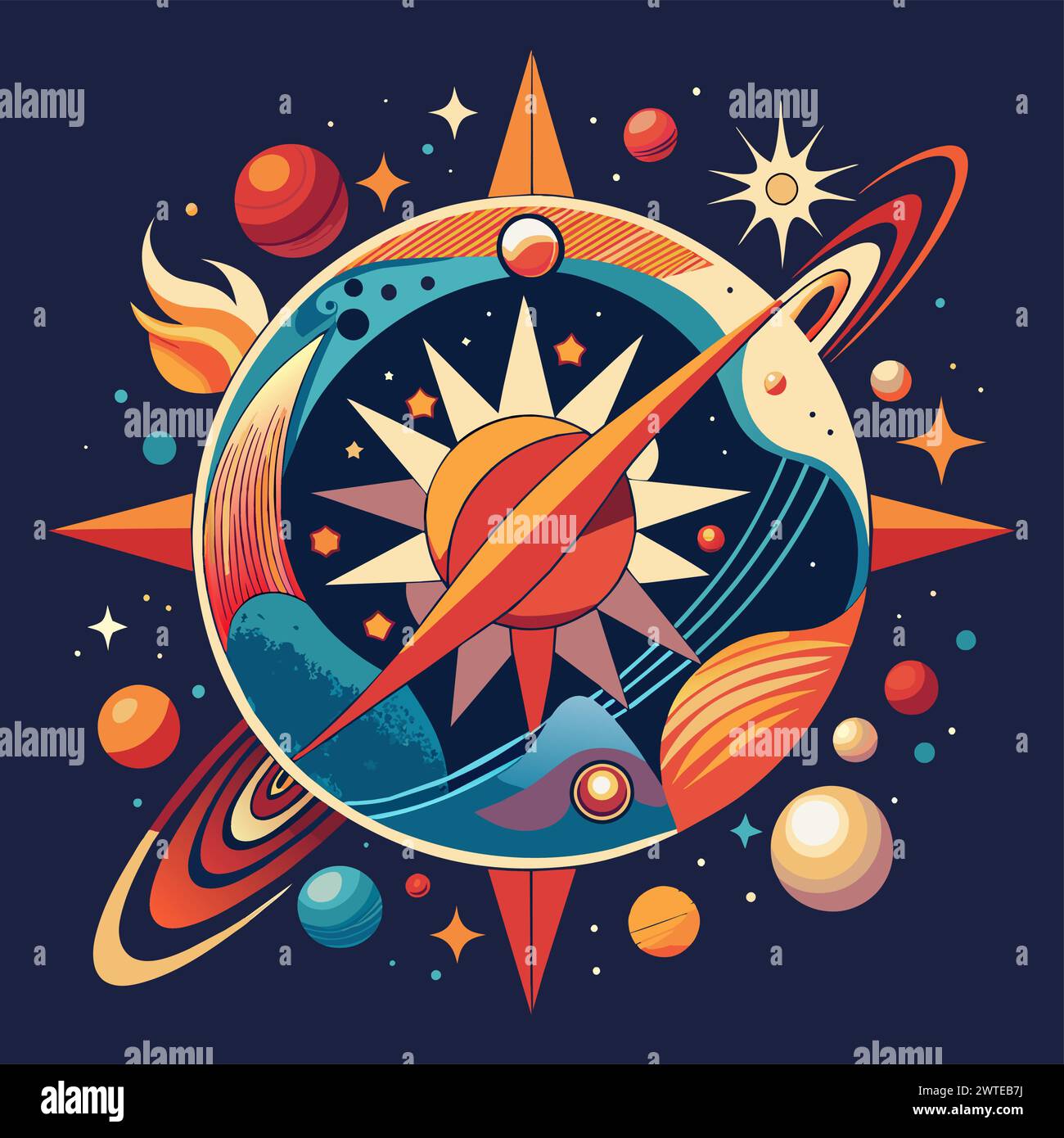 Create a design inspired by celestial elements, like stars and galaxies ...