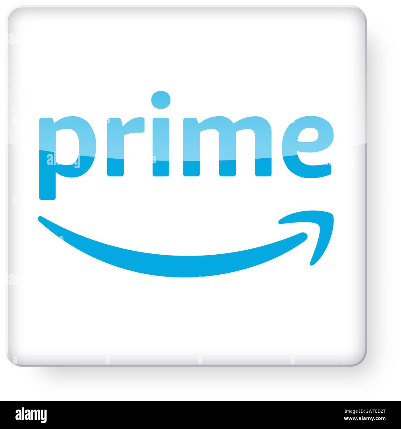Amazon prime logo as an app icon. Clipping path included. Stock Photo