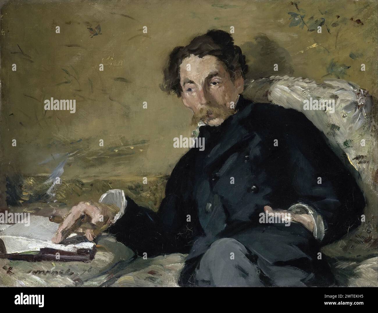 Édouard Manet – Stephane Mallarme 1876. 27x36 Stock Photo