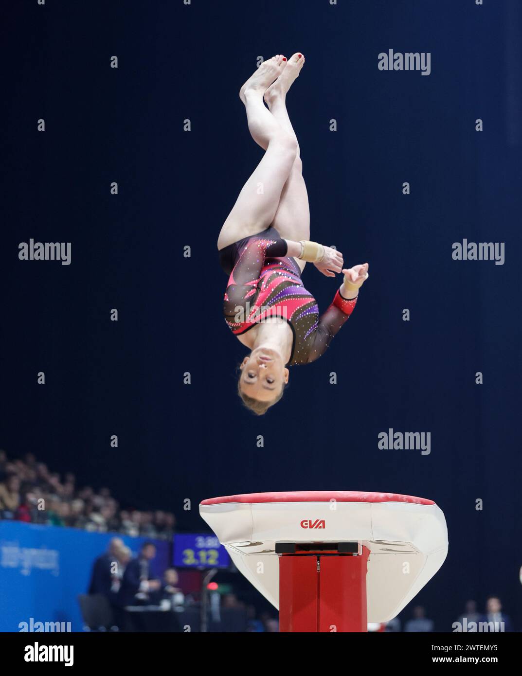 17th March 2024, M&amp;S Bank Arena, Liverpool, England; British Gymnastics Championships Day 4; Women's Apparatus Final Vault - Shannon Archer gold medallist Stock Photo