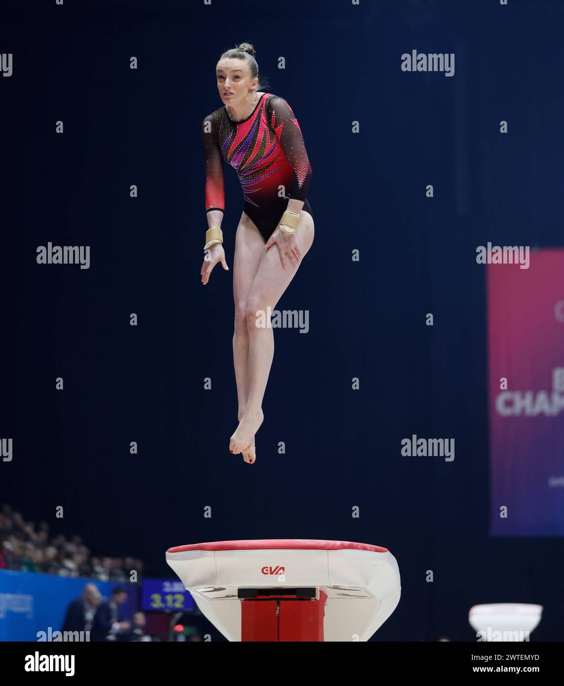 17th March 2024, M&amp;S Bank Arena, Liverpool, England; British Gymnastics Championships Day 4; Women's Apparatus Final Vault - Shannon Archer gold medallist Stock Photo
