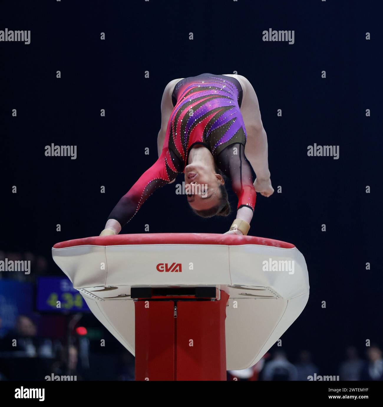 17th March 2024, M&amp;S Bank Arena, Liverpool, England; British Gymnastics Championships Day 4; Women's Apparatus Final Vault - Shannon Archer gold medallist Stock Photo