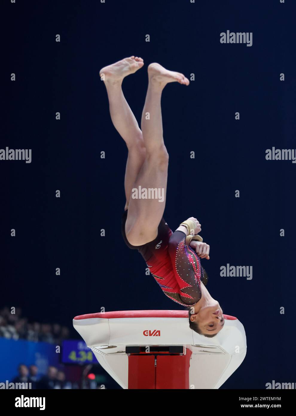 17th March 2024, M&amp;S Bank Arena, Liverpool, England; British Gymnastics Championships Day 4; Women's Apparatus Final Vault - Shannon Archer gold medallist Stock Photo