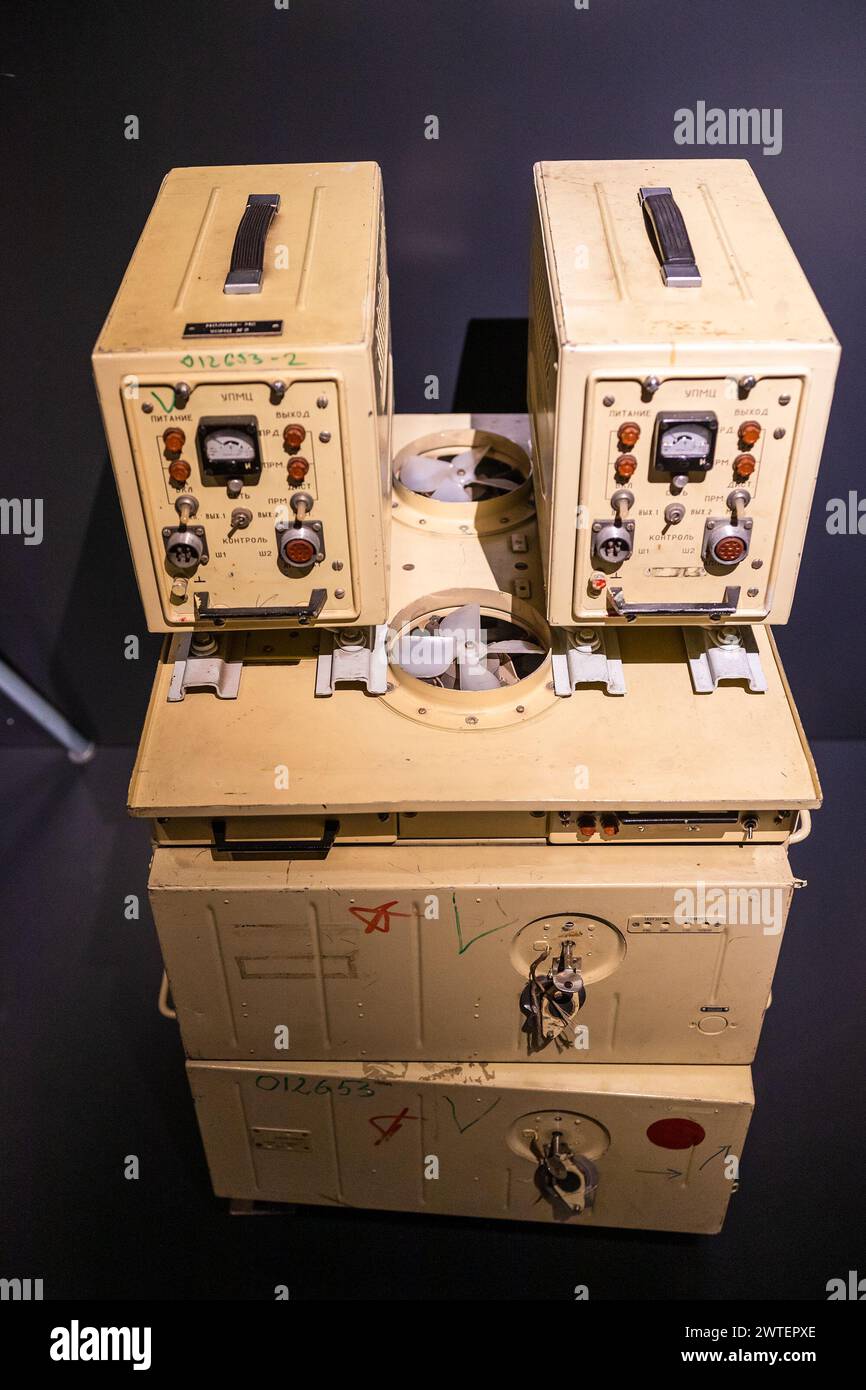 Moscow, Russia - January 16, 2024: old encryption equipment in Museum ...